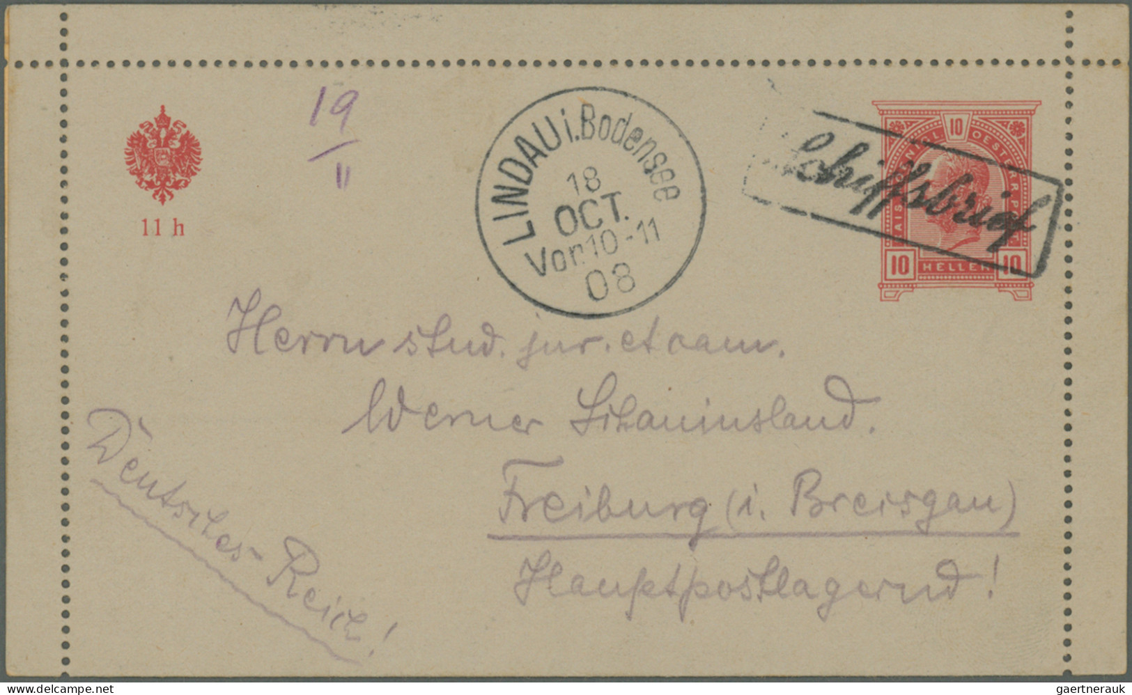 Österreich: 1862/1953, Vielseitige Kleine Sammlung Von 44 Briefen Und Karten, Da - Collections