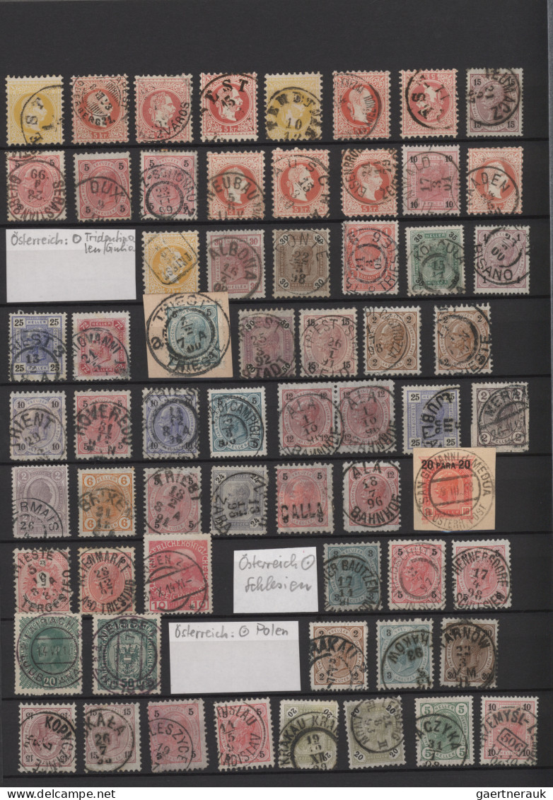 Österreich: 1870/1930 (ca.), Schönstempelpartie Mit Ca. 515 Marken, Alle Mit Kla - Colecciones