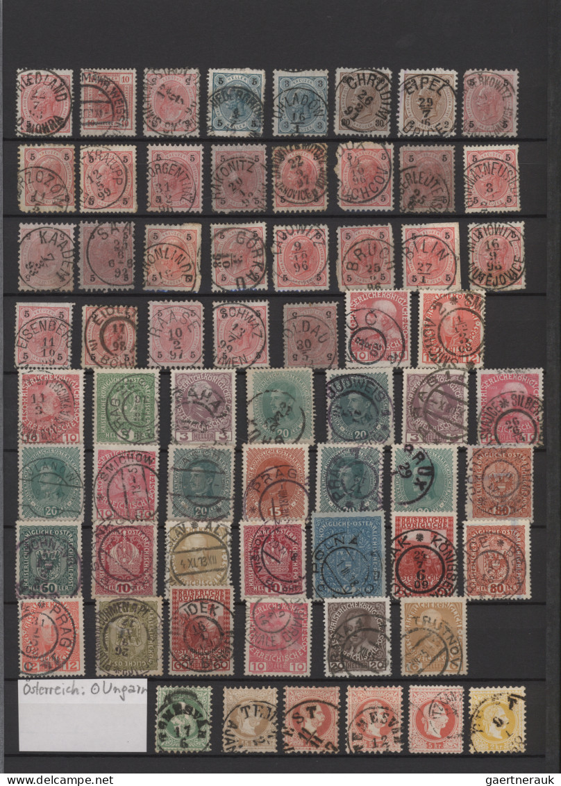 Österreich: 1870/1930 (ca.), Schönstempelpartie Mit Ca. 515 Marken, Alle Mit Kla - Sammlungen