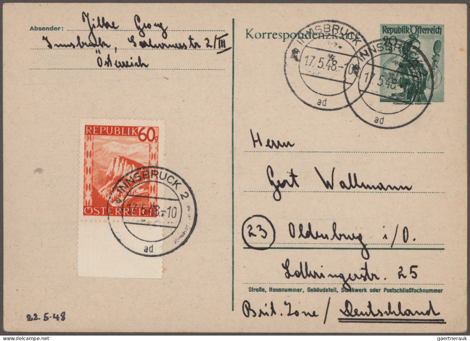 Österreich: 1875/1990 (ca.), umfangreicher Posten von ca. 580 Briefen und Karten