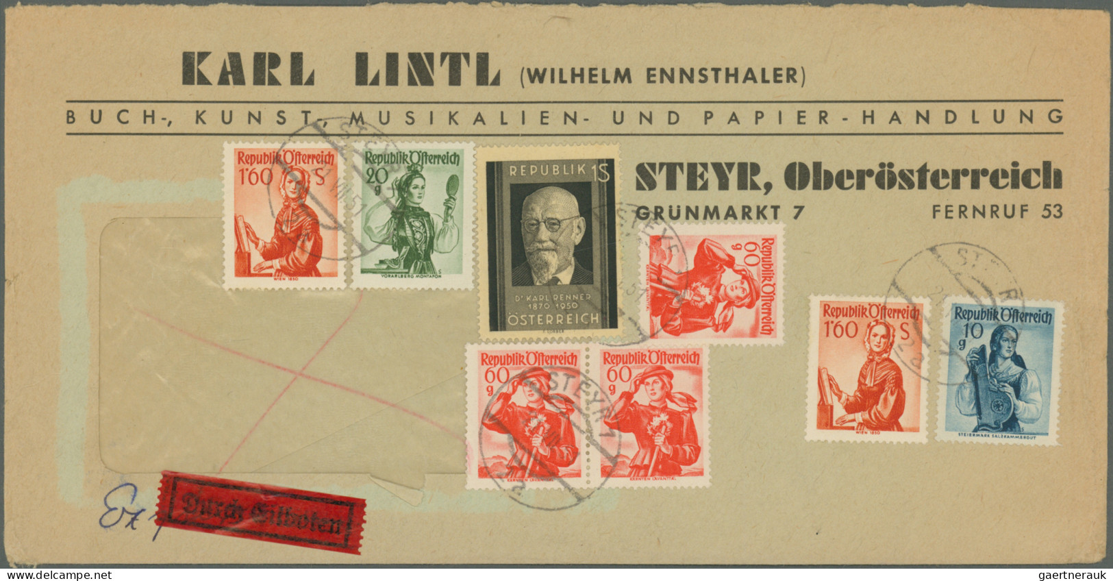 Österreich: 1880/1990 (ca.), vielseitige Partie von ca. 330 Briefen und Karten,