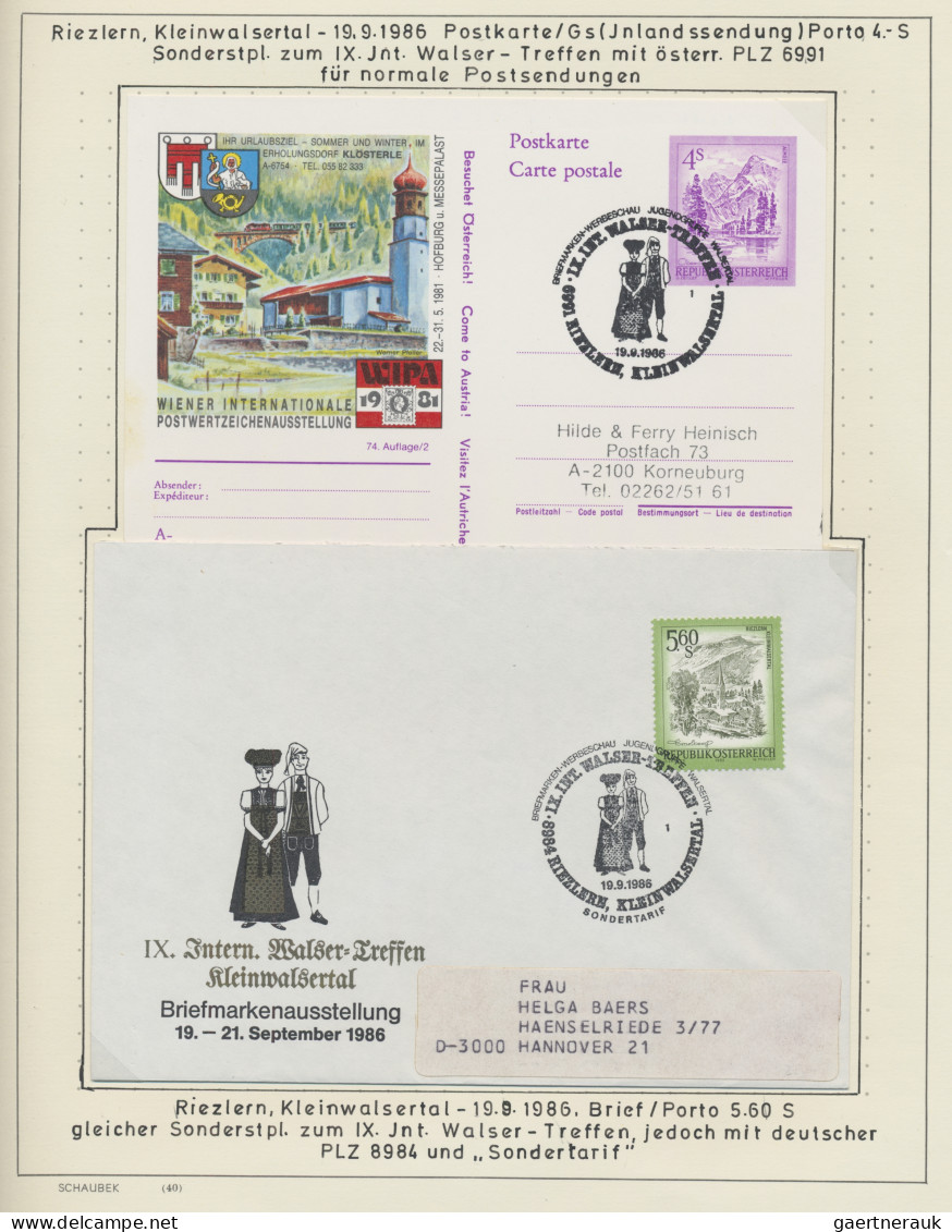 Österreich: 1890/1986 (ca.), KLEINWALSERTAL, außergewöhnliche Ausstellungssammlu