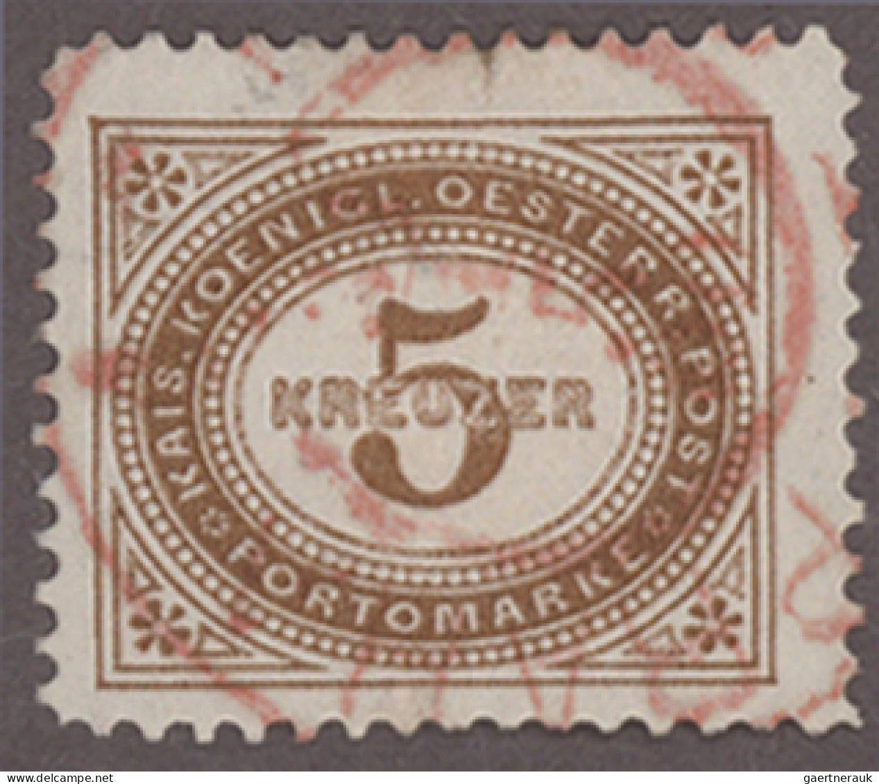 Österreich: 1894/1918, PRAGER POSTAMT 1 In ROT, Spezial-Sammlung Von Ca. 80 Bele - Colecciones