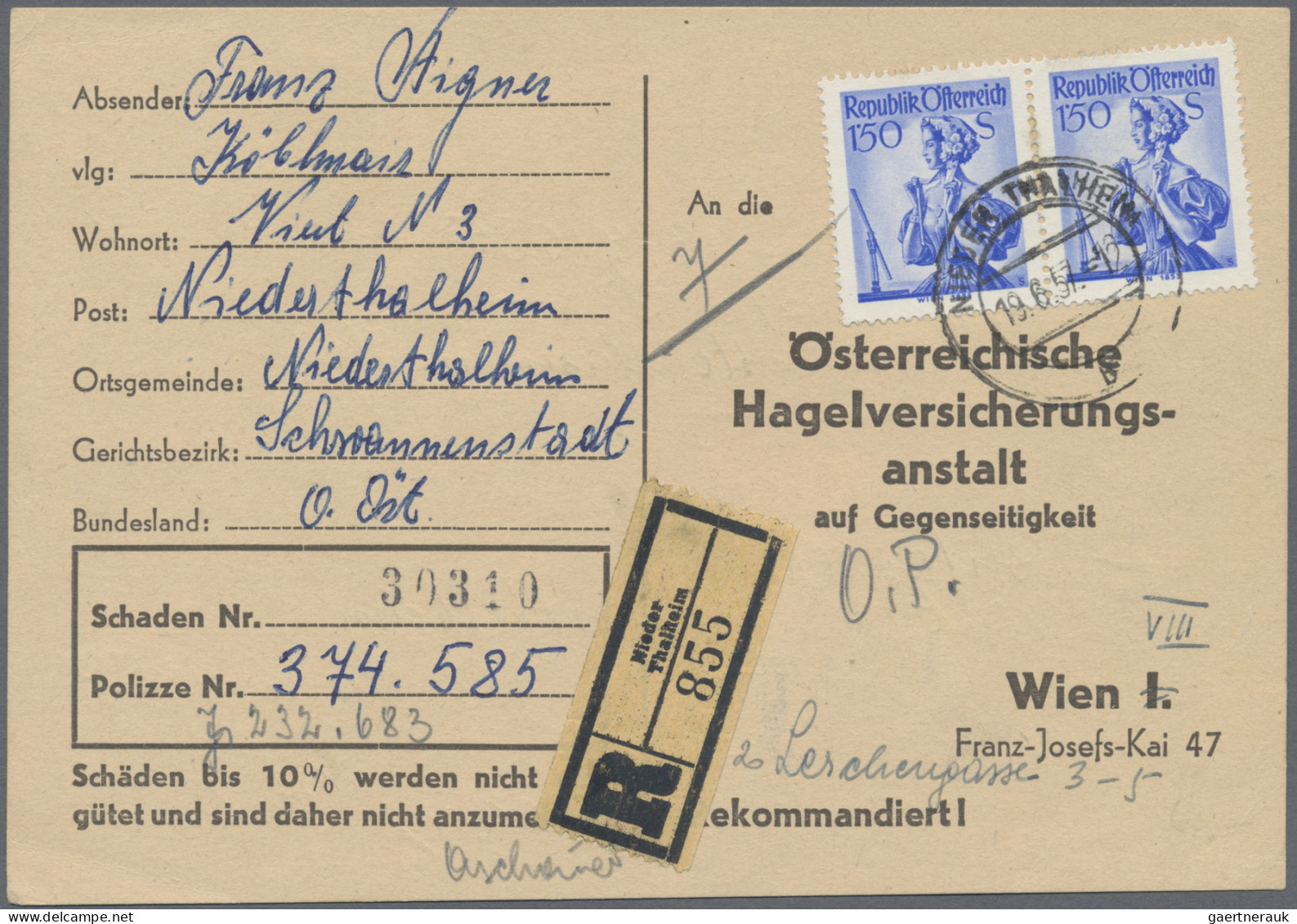 Österreich: 1896/1962, vielseitige Sammlung von 73 mittleren und besseren Belege