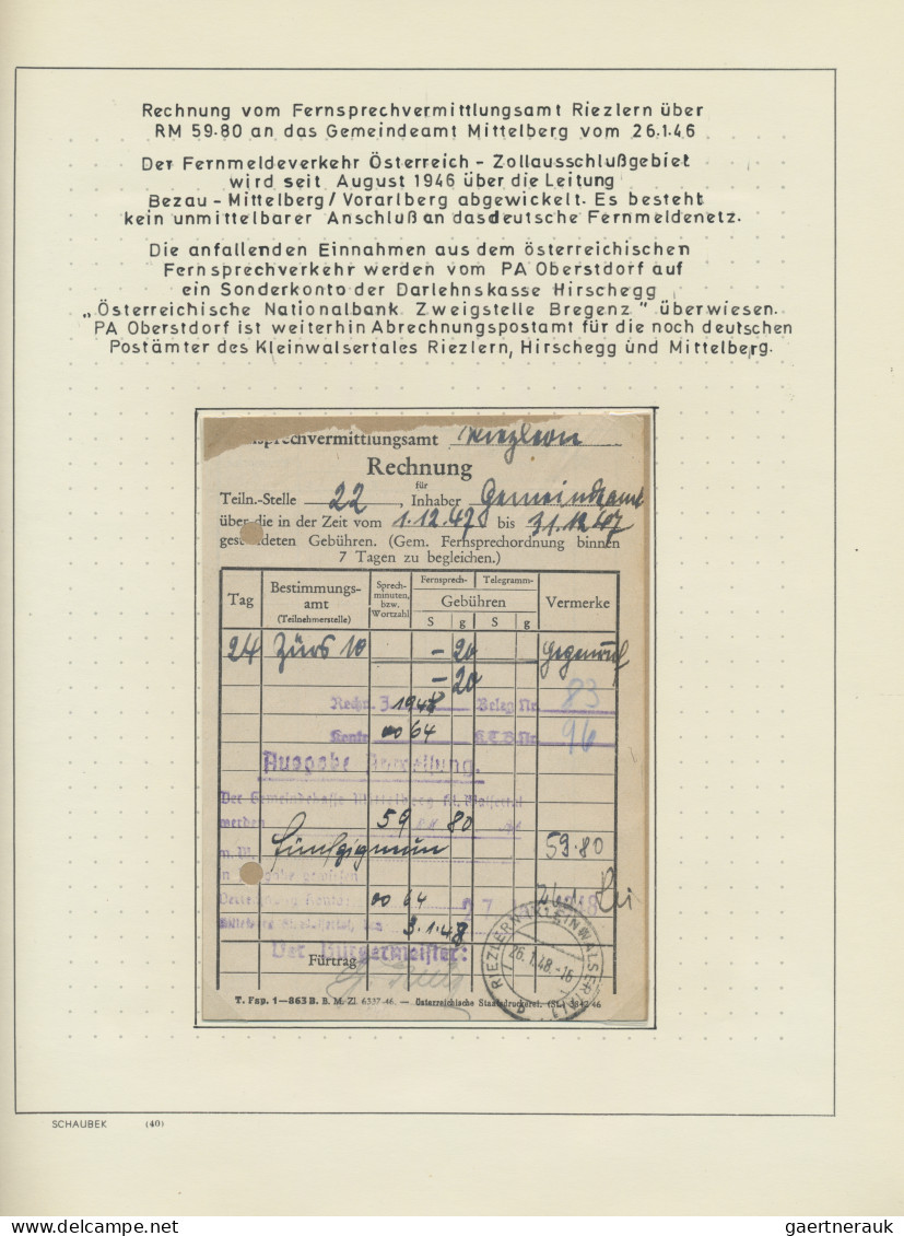 Österreich: 1898/1989, KLEINWALSERTAL, Umfassende Sammlung Von Ca. 240 Belegen A - Sammlungen