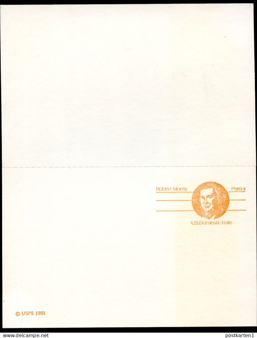 UY33 Postal Card With Reply Unfolded 1981 - 1981-00