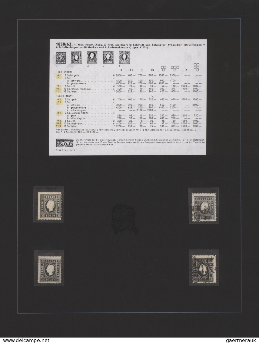 Österreich - Lombardei und Venetien: 1850-1864, umfangreiche Sammlung schön illu