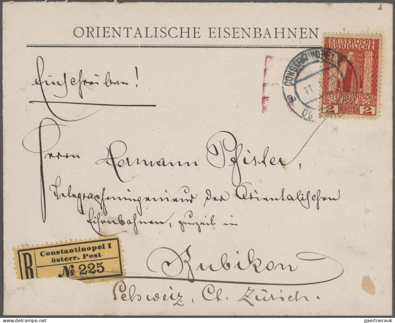 Österreichische Post In Der Levante: 1903/1919 Posten Von 25 Briefen, Ganzsachen - Oostenrijkse Levant