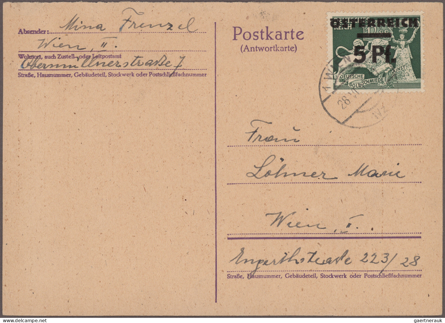 Österreich - Ostmark: 1938/1945, Posten Mit Ca. 80 Briefen, Karten Und Ganzsache - Autres