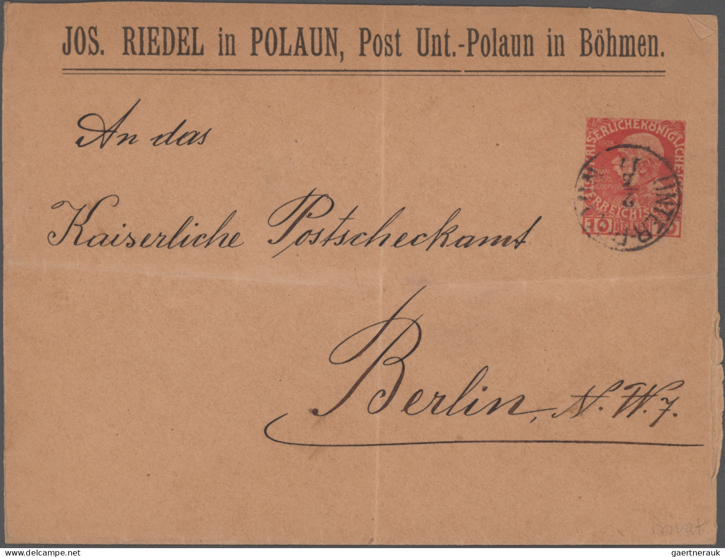 Österreich - Privatganzsachen: 1904/1920 (ca.), Partie von 20 Ganzsachen (Umschl