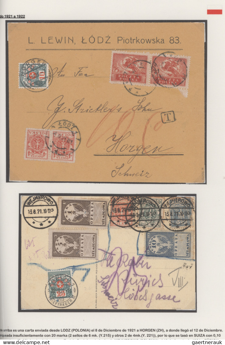 Poland: 1912/1935 18 covers, picture postcards and postal stationery items sent