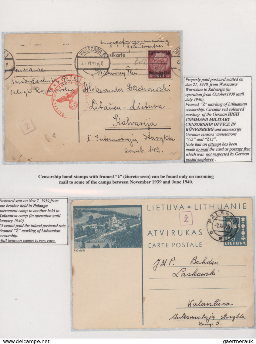 Poland: 1939/1940 "WWII Internment Of Polish Servicemen In Lithuania": Specializ - Other & Unclassified