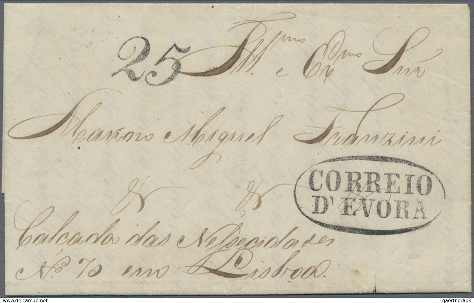 Portugal -  Pre Adhesives  / Stampless Covers: 1800 (c.)-1857 Collection of 10 c