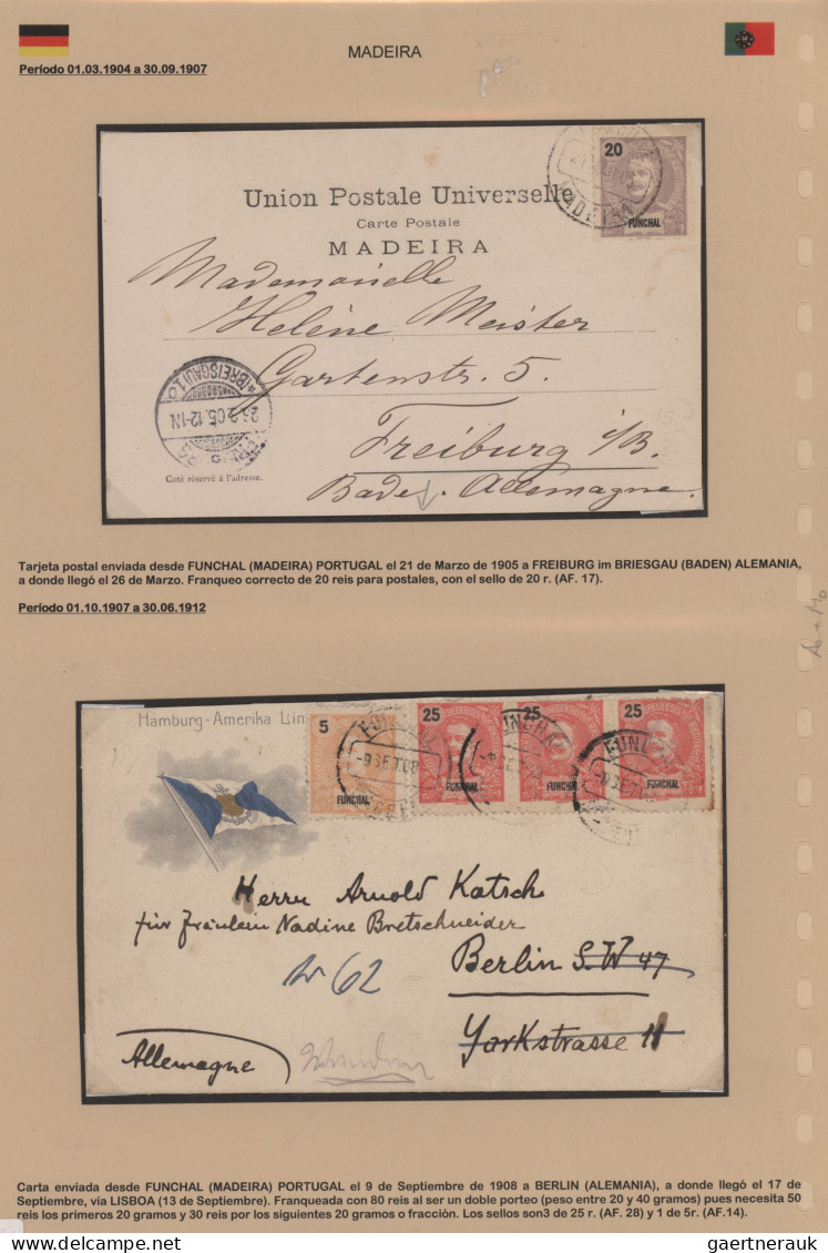 Portugal: 1895/1910 Ca. "Don Carlos I.": Collection Of 237 Covers, Postcards And - Cartas & Documentos