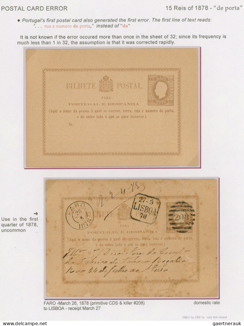 Portugal - Postal Stationery: 1878-1910 Specialized Exhibition Collection Of Abo - Enteros Postales