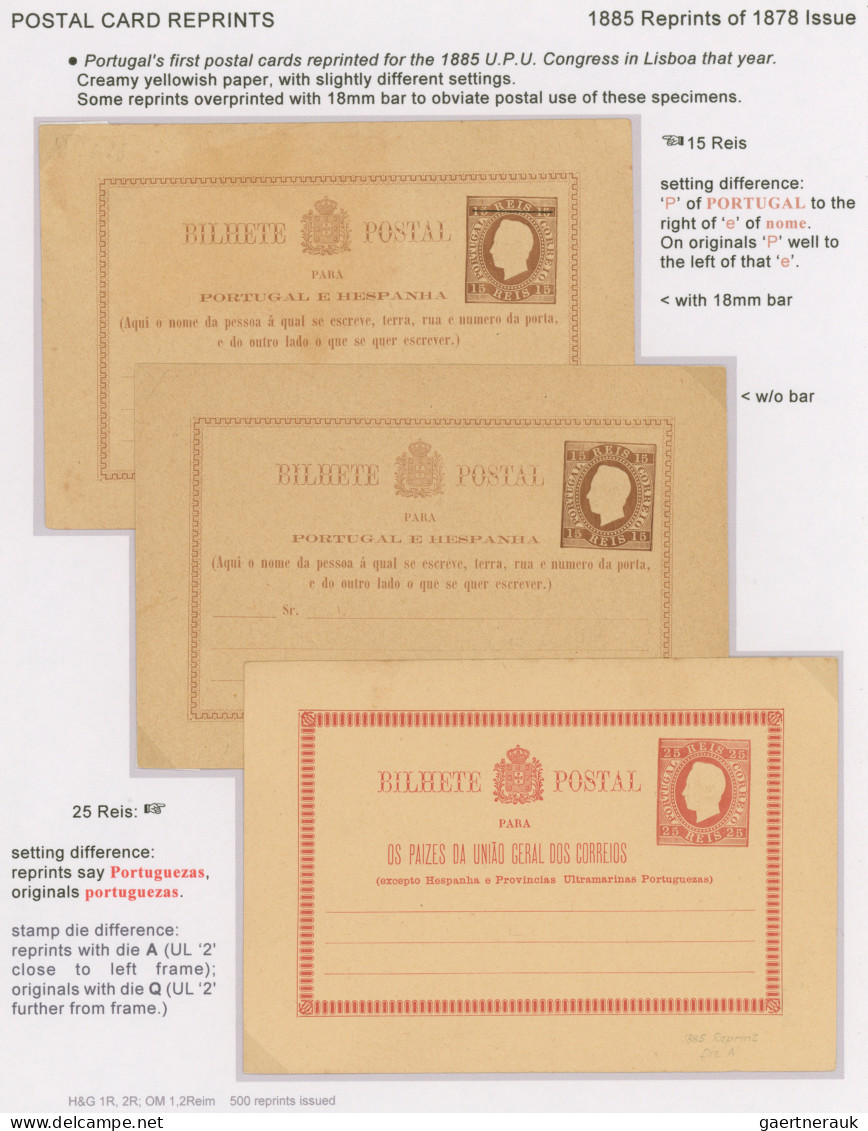 Portugal - postal stationery: 1878-1910 Specialized exhibition collection of abo