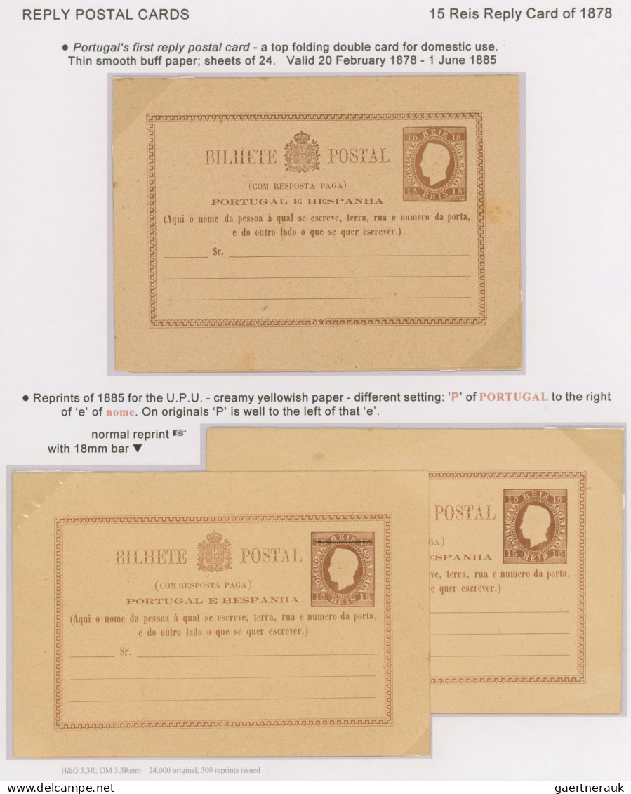 Portugal - postal stationery: 1878-1910 Specialized exhibition collection of abo