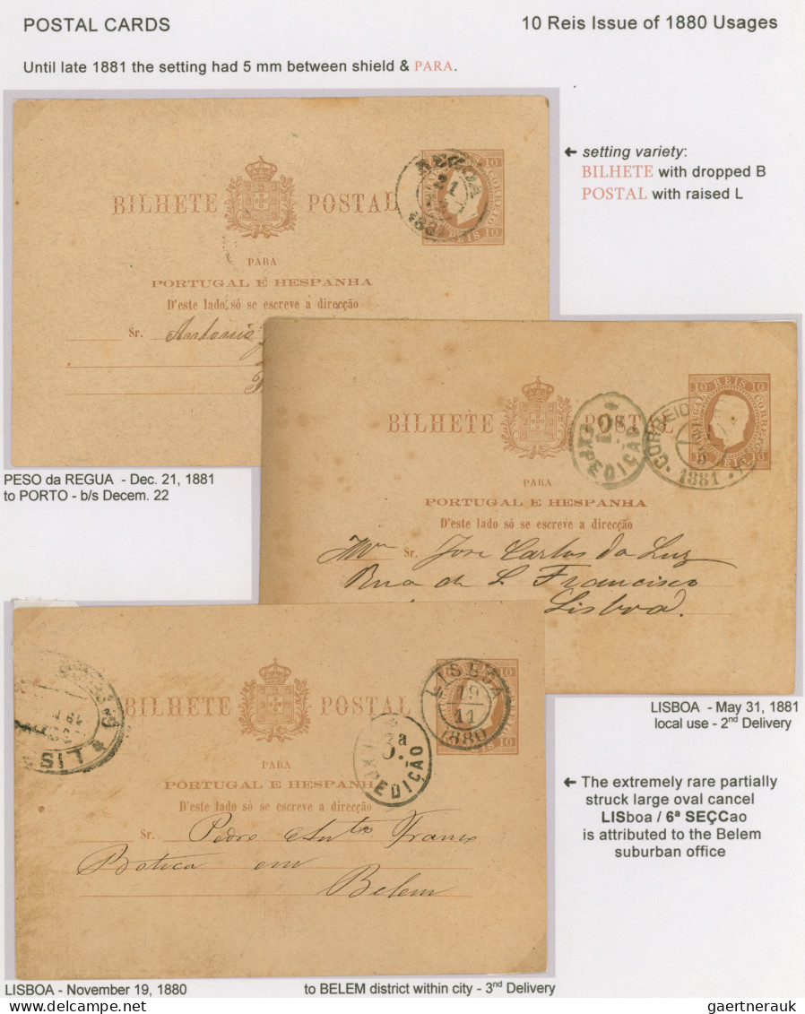 Portugal - postal stationery: 1878-1910 Specialized exhibition collection of abo