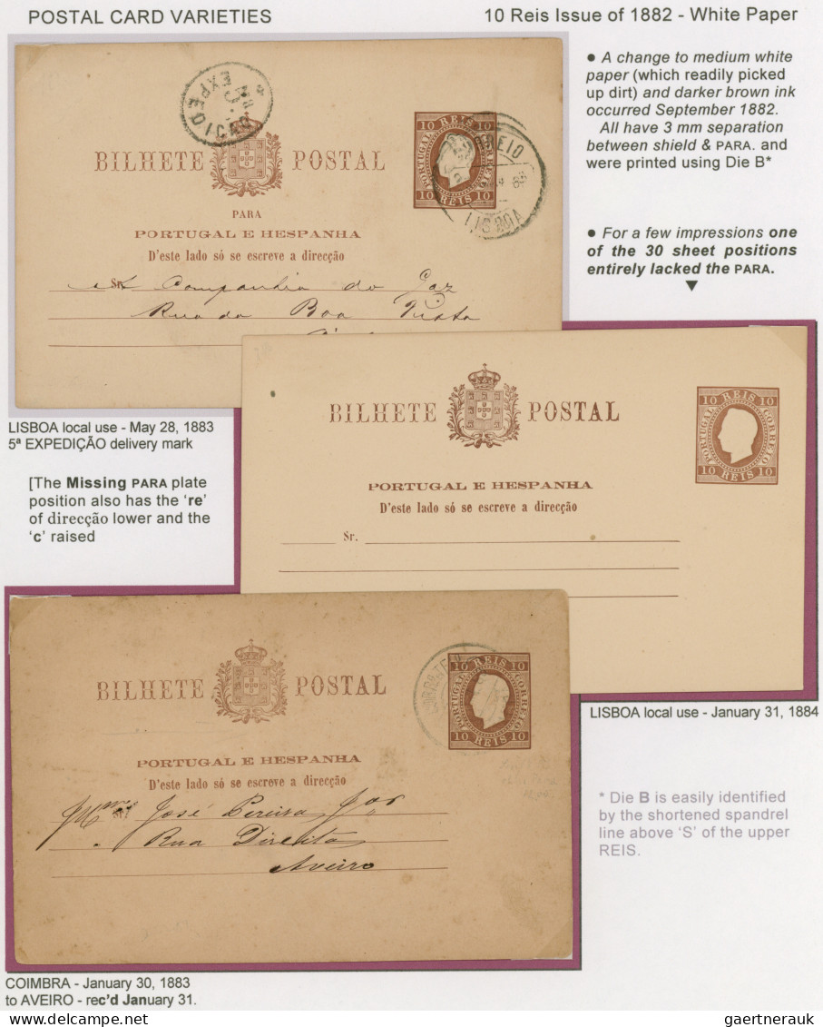 Portugal - postal stationery: 1878-1910 Specialized exhibition collection of abo