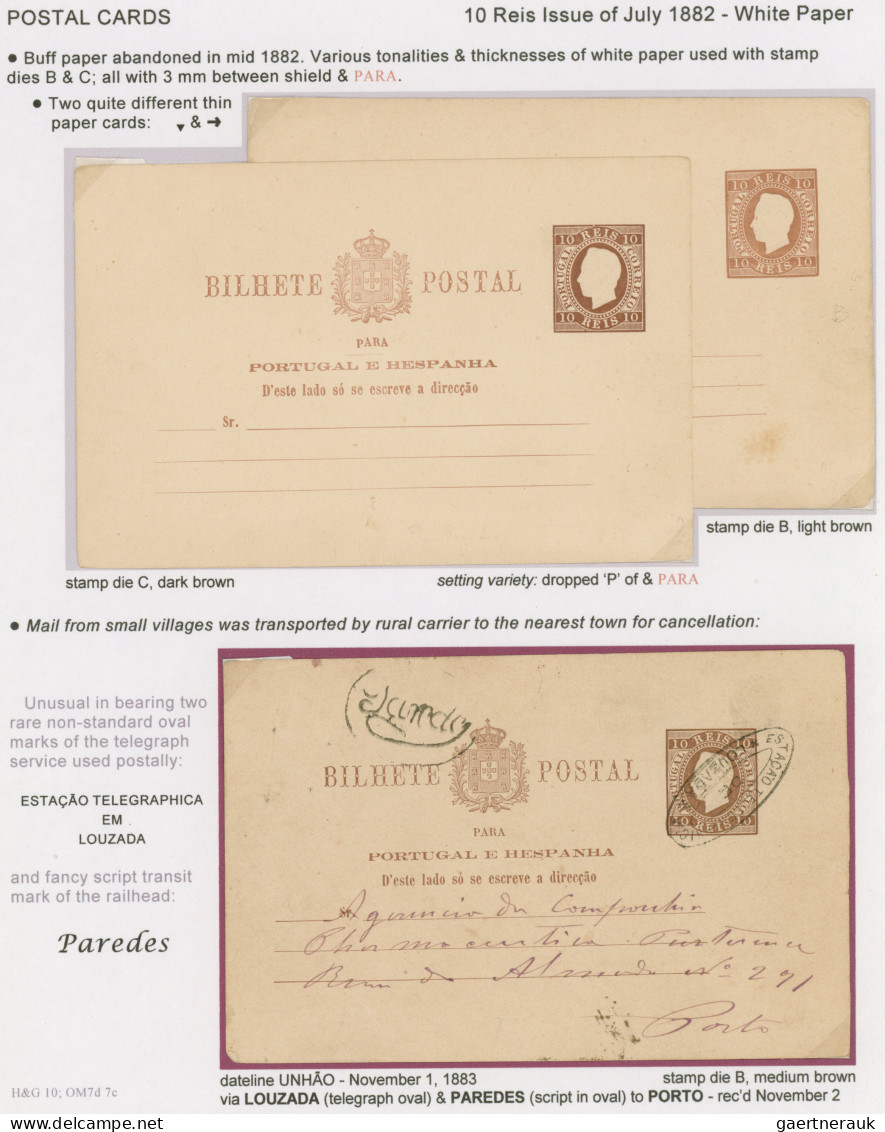 Portugal - postal stationery: 1878-1910 Specialized exhibition collection of abo