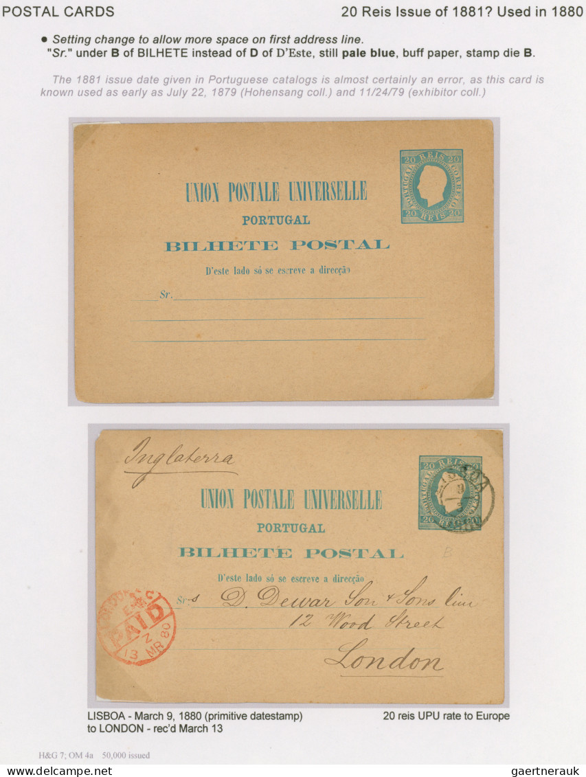 Portugal - postal stationery: 1878-1910 Specialized exhibition collection of abo