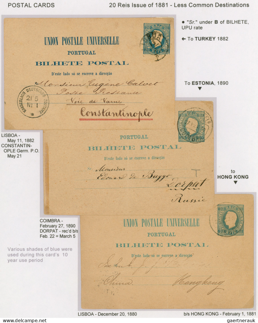 Portugal - postal stationery: 1878-1910 Specialized exhibition collection of abo