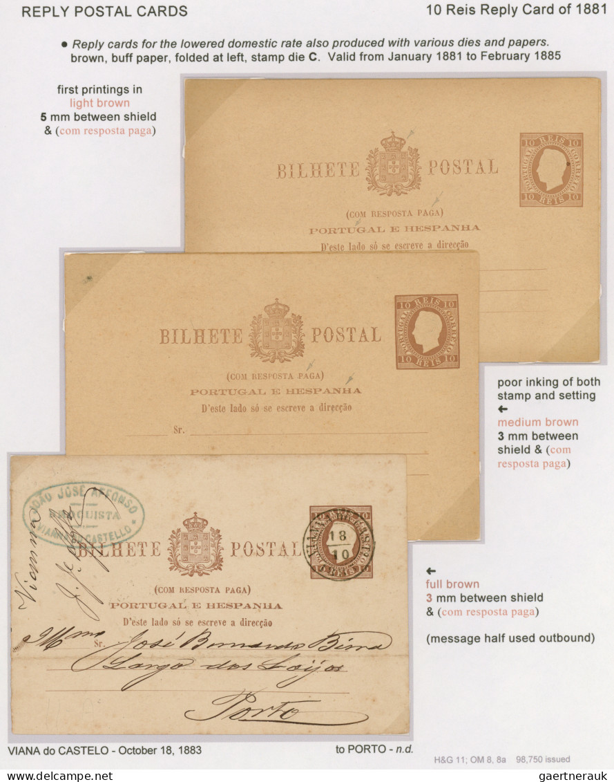 Portugal - postal stationery: 1878-1910 Specialized exhibition collection of abo