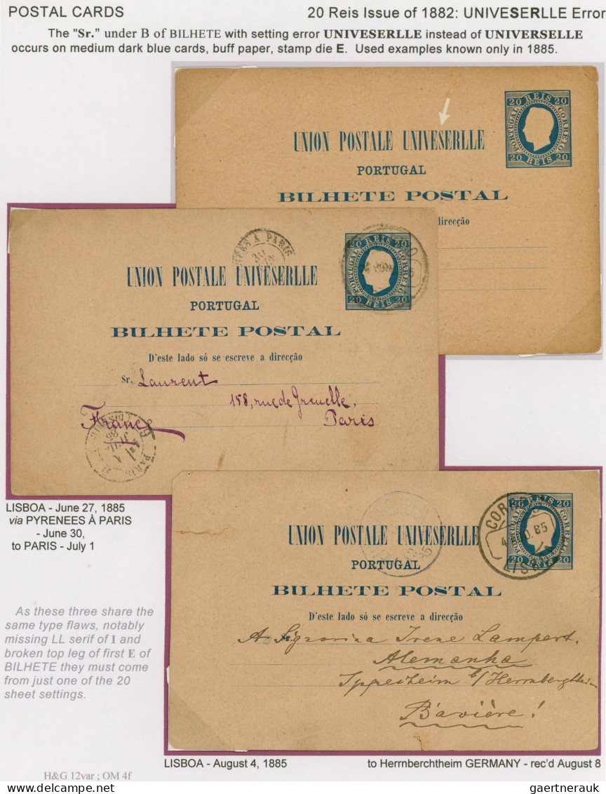 Portugal - postal stationery: 1878-1910 Specialized exhibition collection of abo