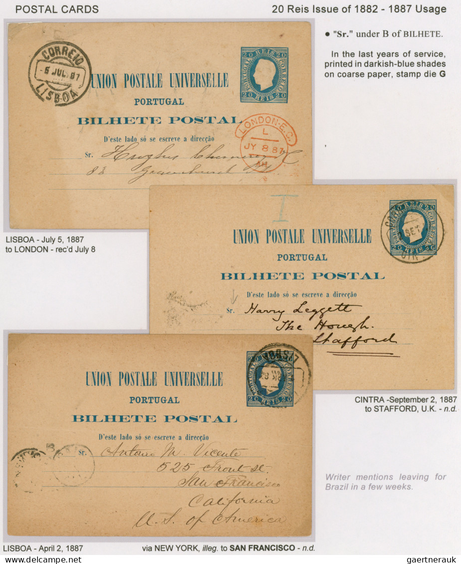 Portugal - postal stationery: 1878-1910 Specialized exhibition collection of abo