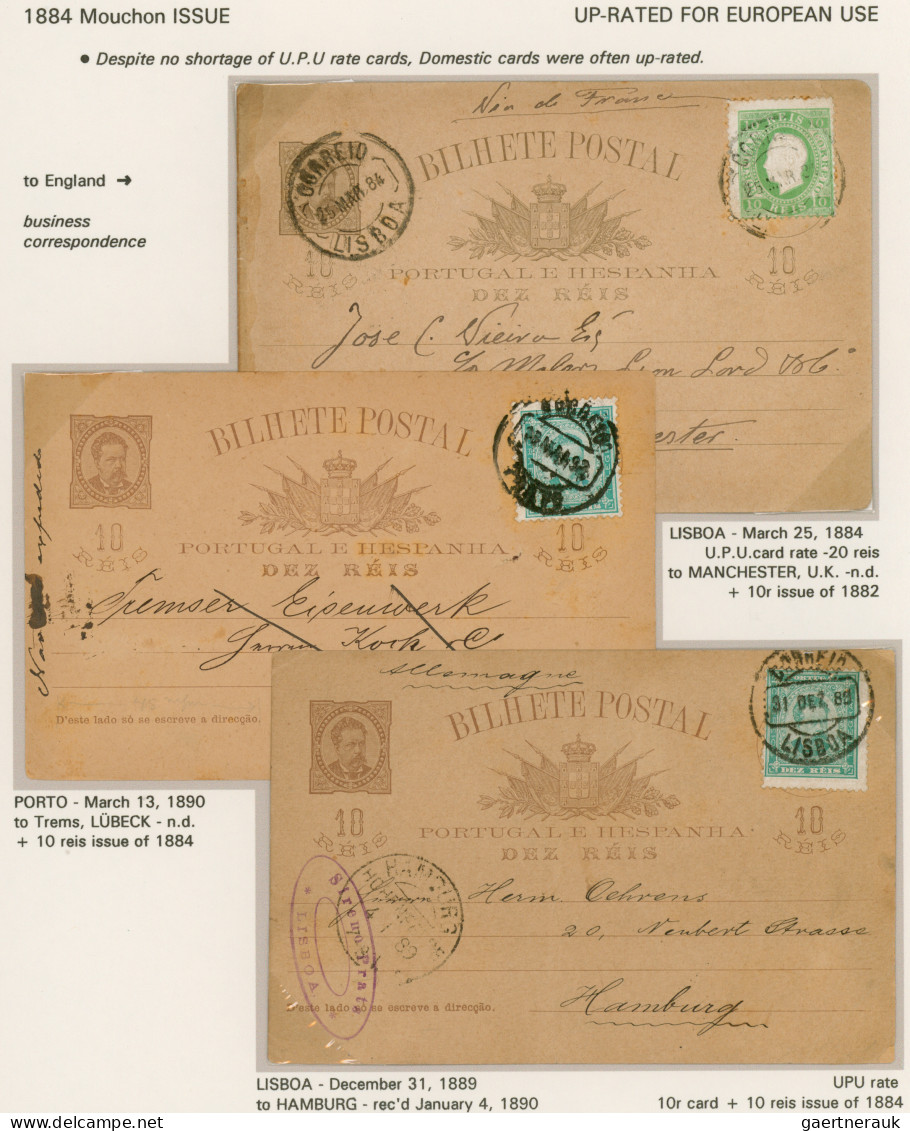 Portugal - postal stationery: 1878-1910 Specialized exhibition collection of abo