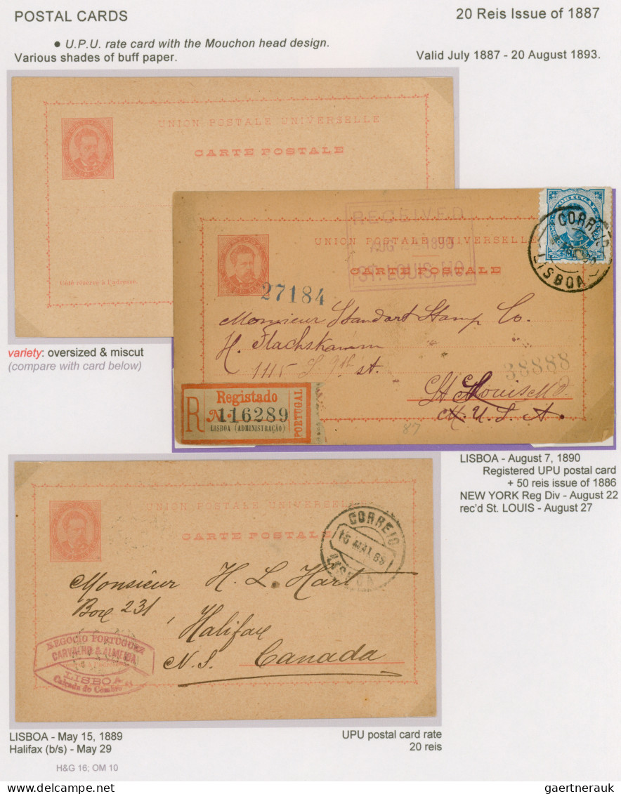 Portugal - postal stationery: 1878-1910 Specialized exhibition collection of abo