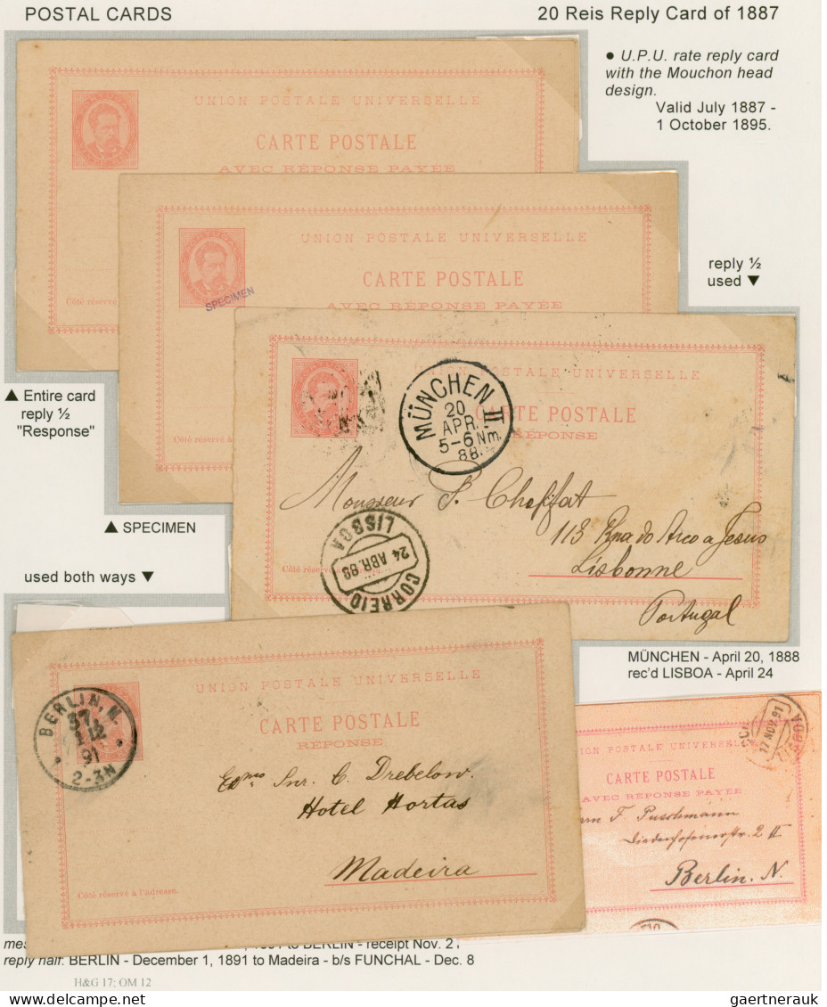 Portugal - postal stationery: 1878-1910 Specialized exhibition collection of abo