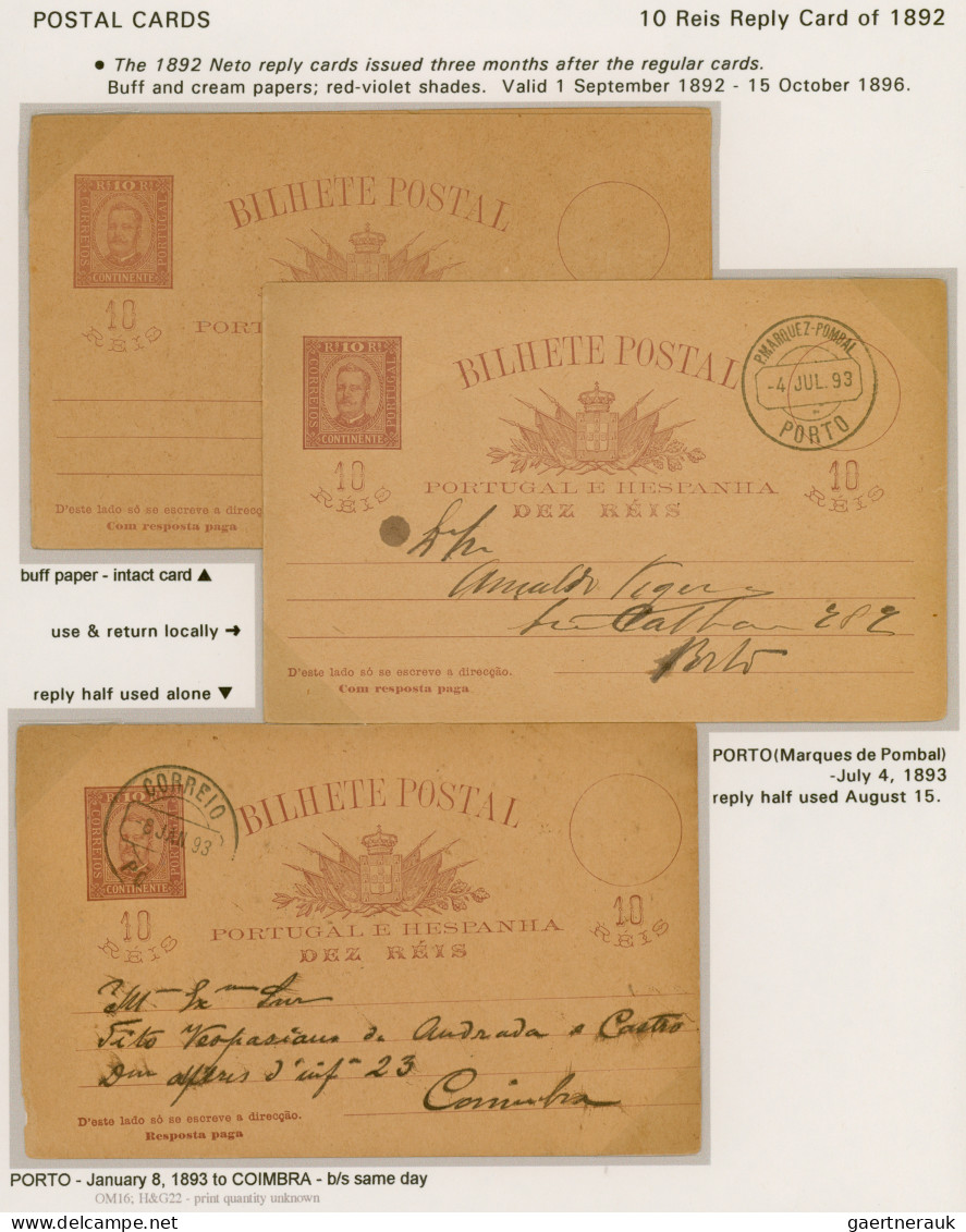 Portugal - postal stationery: 1878-1910 Specialized exhibition collection of abo