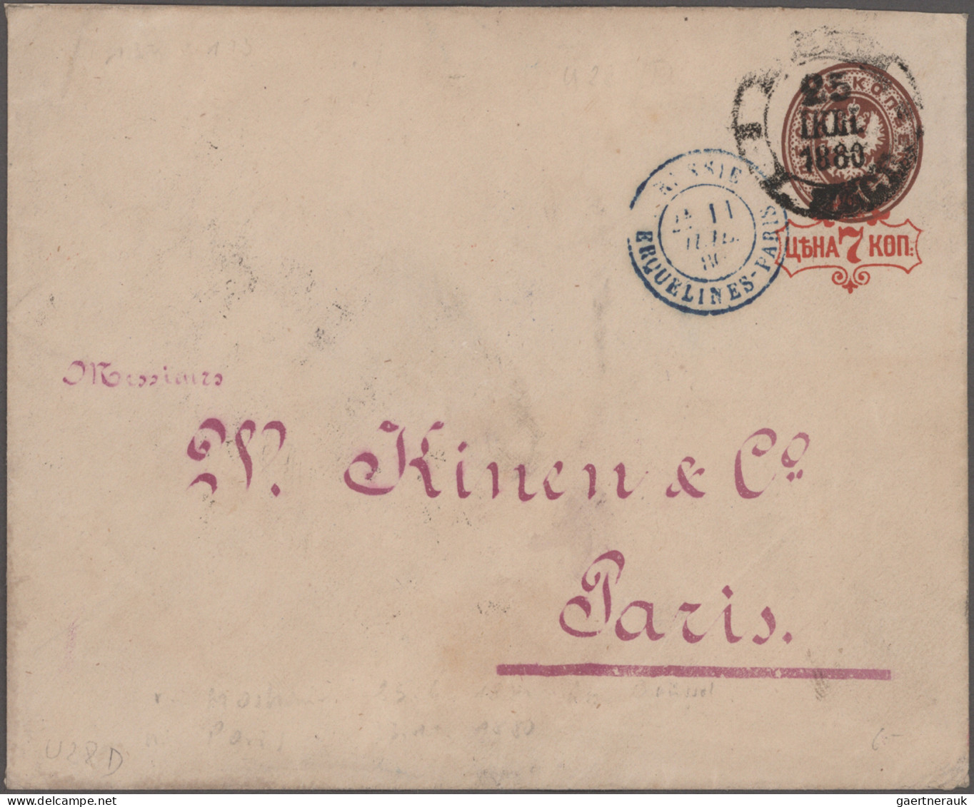 Russia: 1850/1910's: Collection Of 33 Postal Stationery Envelopes And Cards, All - Briefe U. Dokumente