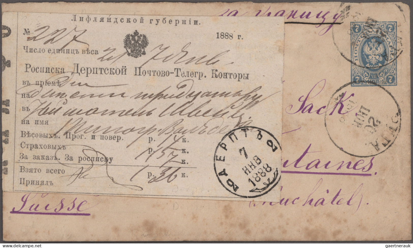 Russia: 1850/1910's: Collection of 33 postal stationery envelopes and cards, all