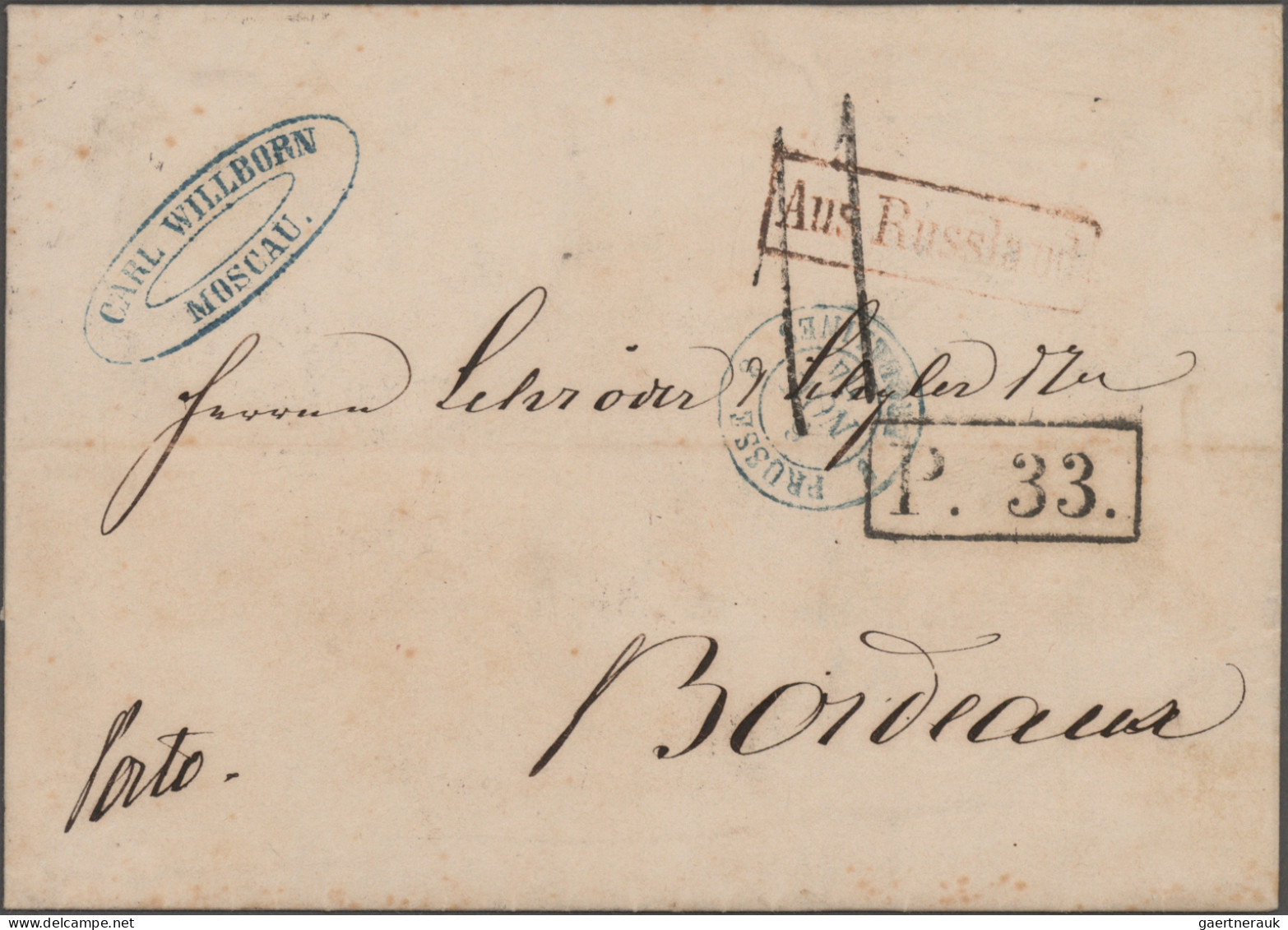 Russia: 1854-1883: Collection Of 22 Covers And Postcards Including 16 Items From - Briefe U. Dokumente