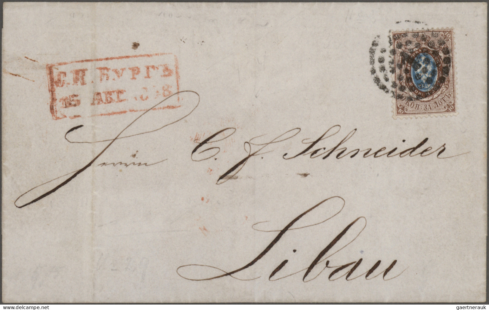 Russia: 1854-1883: Collection Of 22 Covers And Postcards Including 16 Items From - Lettres & Documents