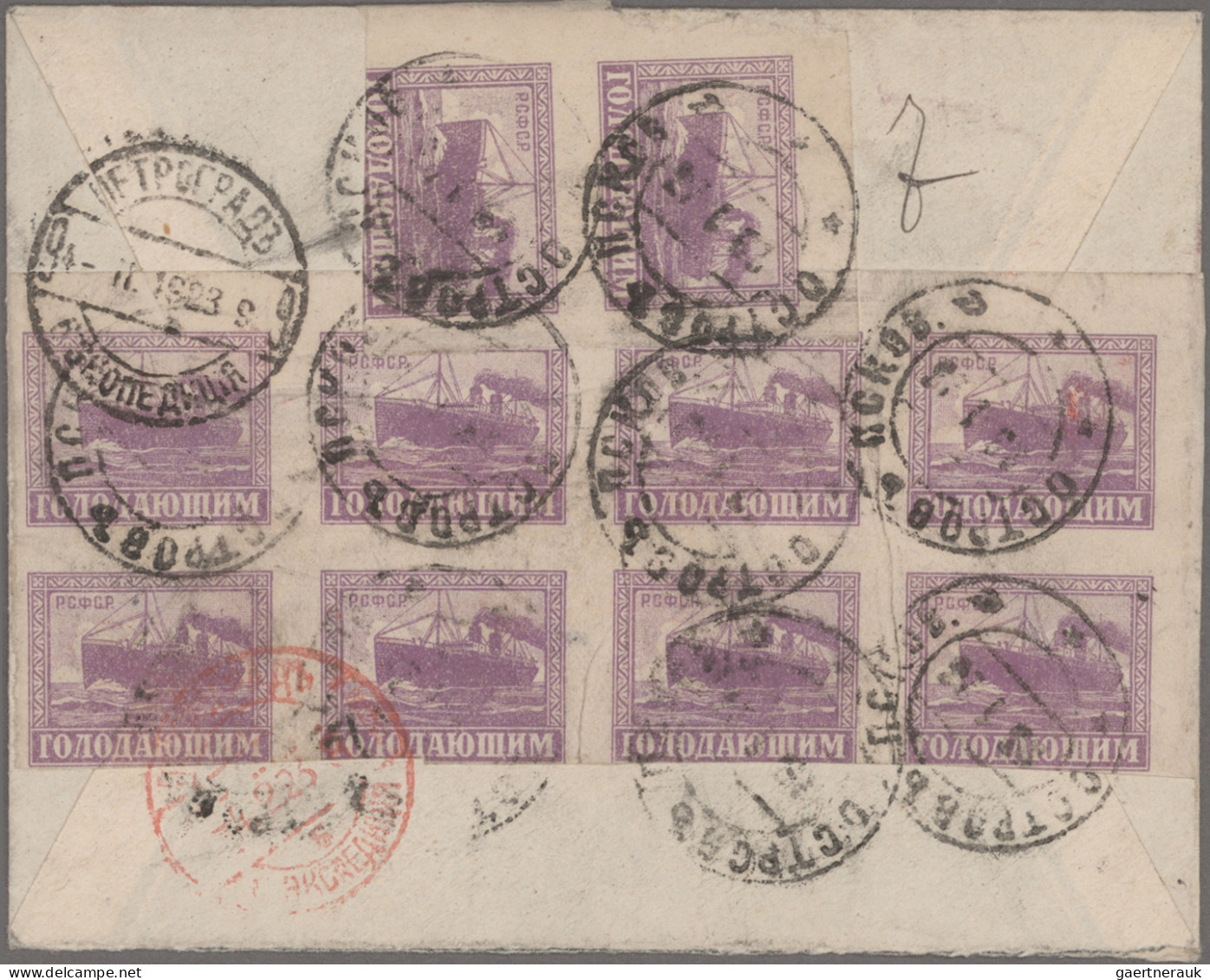 Russia: 1922/1924, INFLATION/TRANSITION PERIOD, extraordinary collection of appr