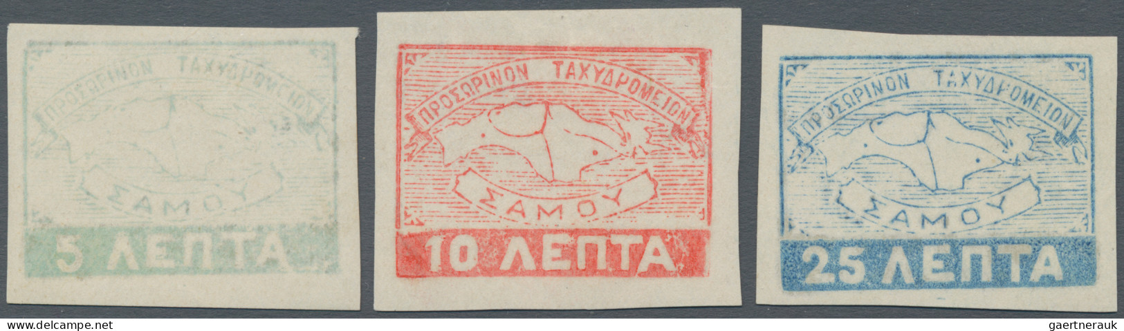 Samos: 1912, Provisional Government, Complete Set Mint Signed Pfenninger, Plus T - Emissions Locales