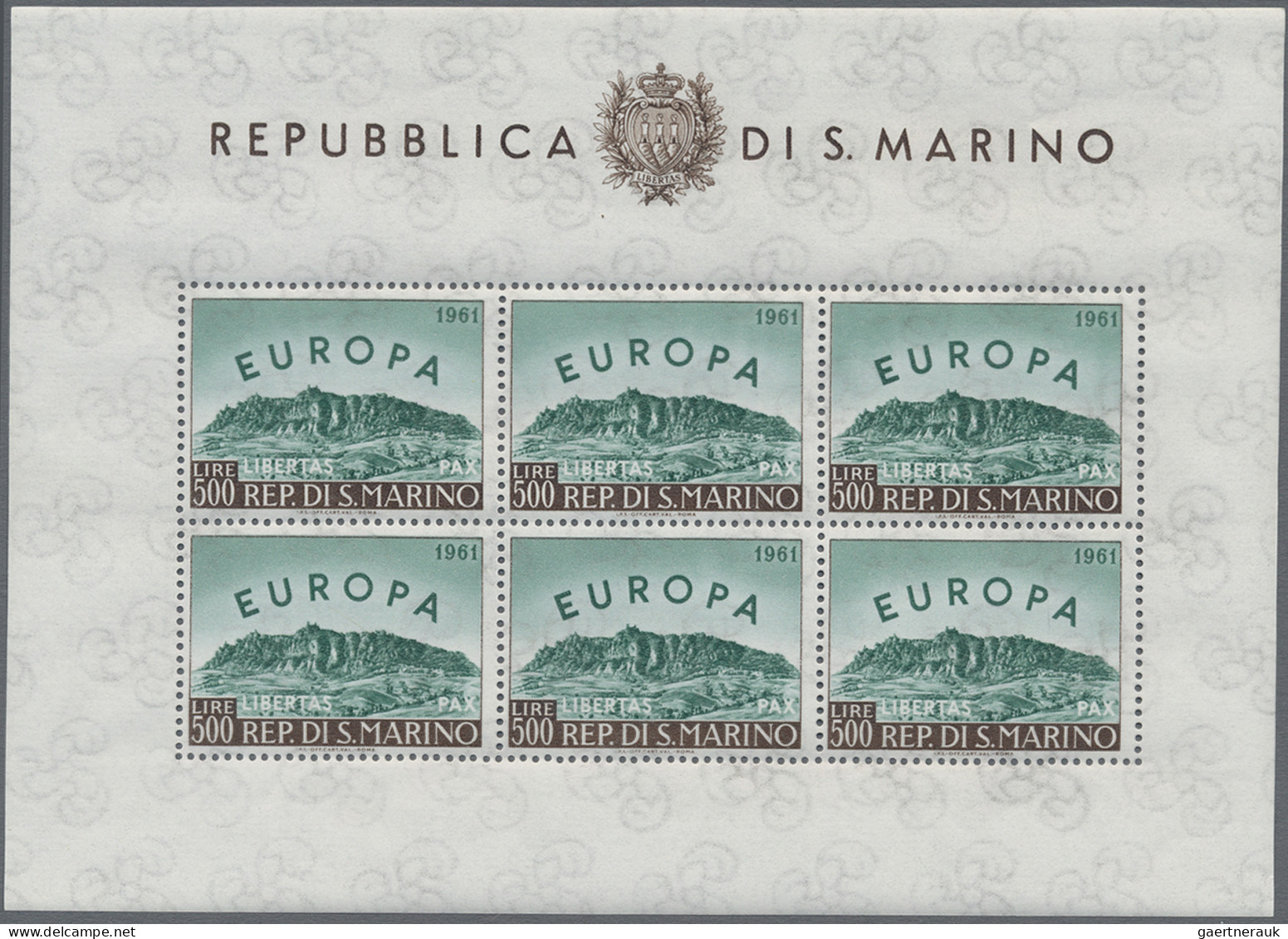 San Marino: 1937/1961, Little Lot With Some Better Issues Like Mi. Block 4A/B, M - Briefe U. Dokumente