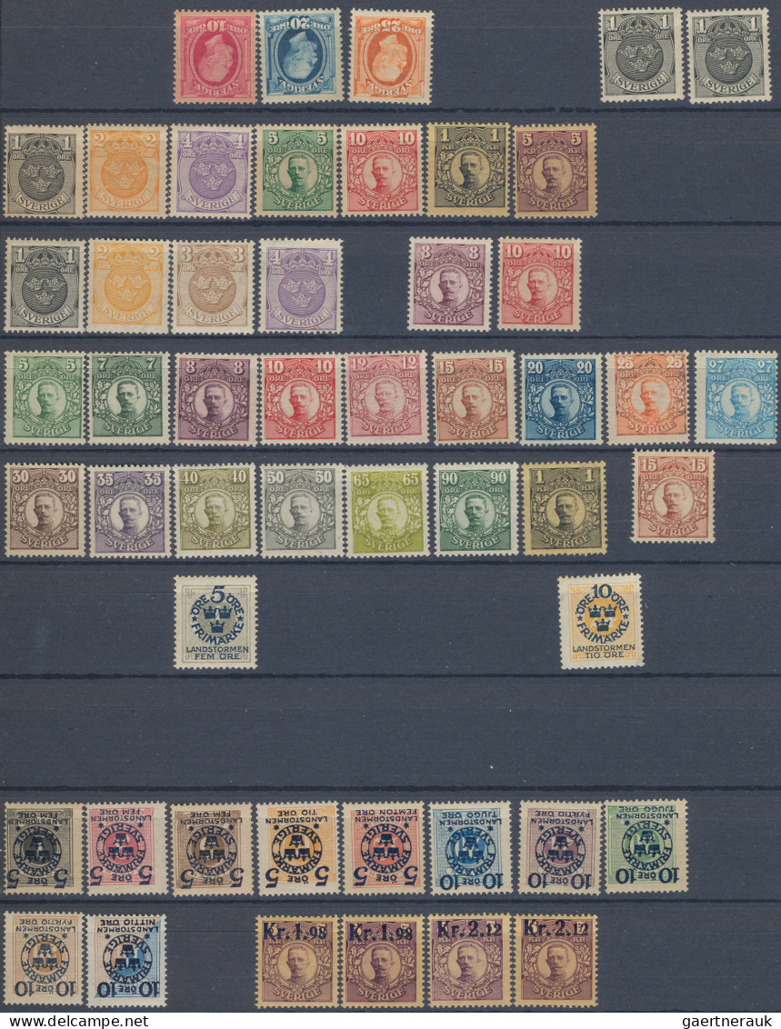 Sweden: 1850(1880)-2011, Ungebrauchte Bzw. Ab 1920er Jahre Häufig Bereits Postfr - Unused Stamps