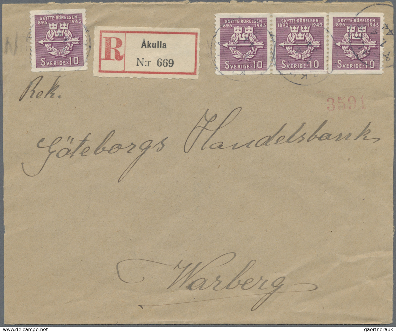 Sweden: 1877/1988, Balance Of Apprx. 280 Covers/cards Incl. Registered, Censored - Cartas & Documentos