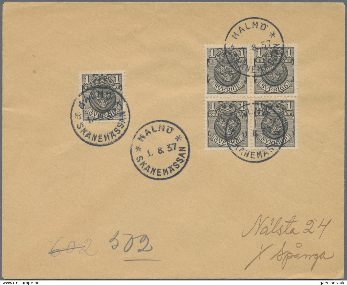 Sweden: 1877/1988, balance of apprx. 280 covers/cards incl. registered, censored