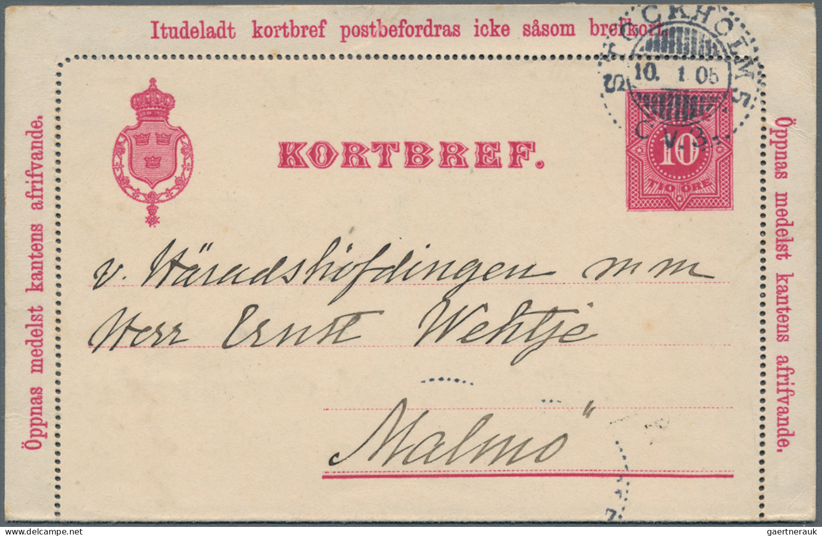 Sweden - Postal Stationery: 1878-1940's (c.): About 115 Postal Stationery Items - Ganzsachen