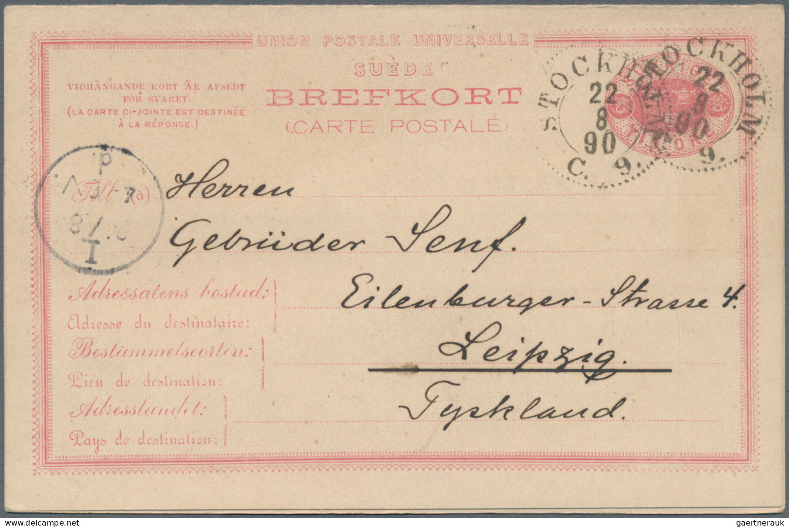 Sweden - Postal Stationery: 1880/1990 (ca.), Collection Of Apprx. 200 Used And U - Postwaardestukken