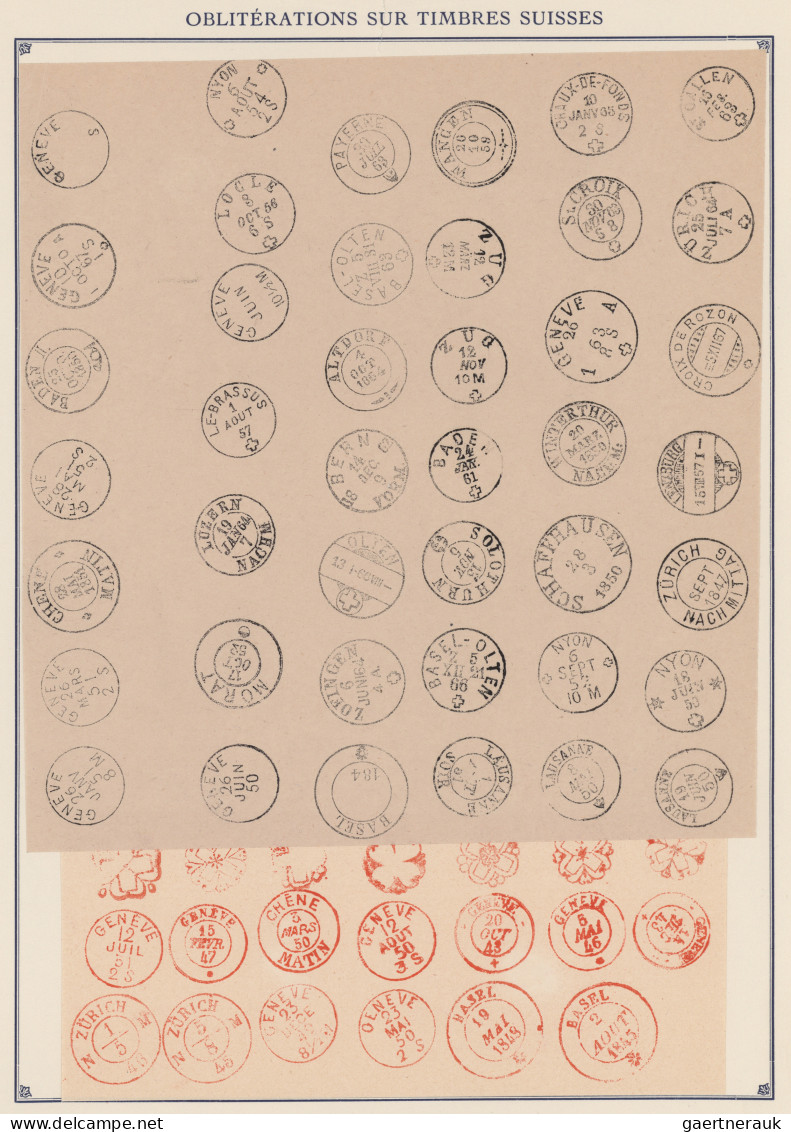 Schweiz: 1845/1860 (ca.), Fälschungs-/Vergleichssammlung Mit Klassischen Ausgabe - Lotes/Colecciones