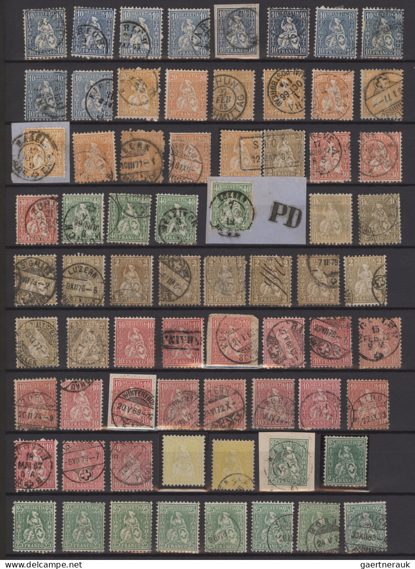 Schweiz: 1850/1905 (ca.), Meist Gestempelter, Teils Ungebrauchter Sammlungsbesta - Sammlungen