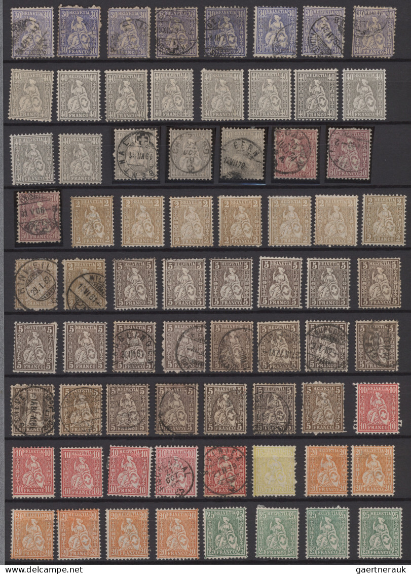 Schweiz: 1850/1905 (ca.), Meist Gestempelter, Teils Ungebrauchter Sammlungsbesta - Lotes/Colecciones