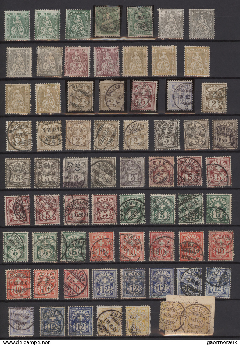 Schweiz: 1850/1905 (ca.), Meist Gestempelter, Teils Ungebrauchter Sammlungsbesta - Collections