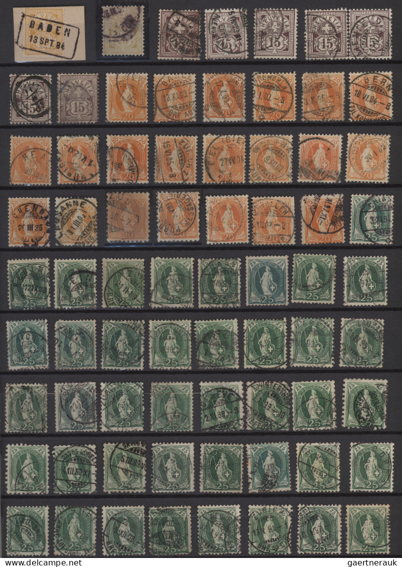Schweiz: 1850/1905 (ca.), Meist Gestempelter, Teils Ungebrauchter Sammlungsbesta - Sammlungen